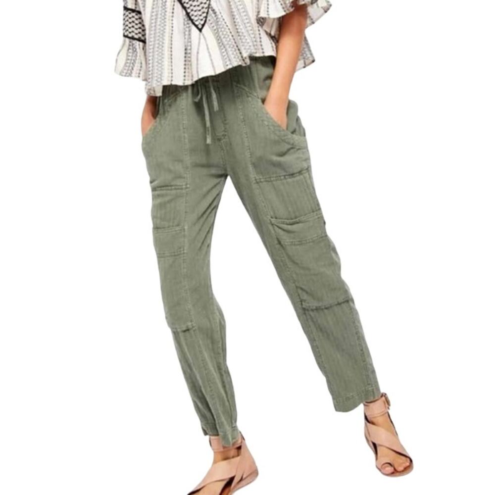 Free People Feelin' Good Utility Cargo Pants in Eden Green Size Small